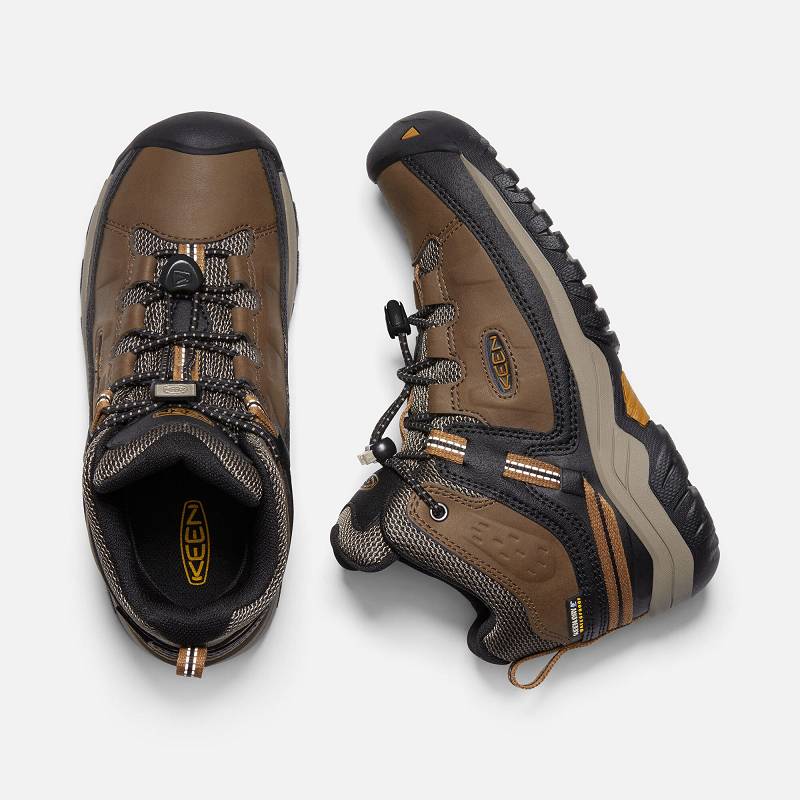 Keen Targhee Waterproof Wanderstiefel Kinder DE-01436 Dark Earth/Golden Brown - Keen Kinderschuhe Br